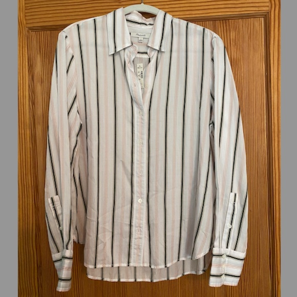 NWT MADEWELL Striped Button-Up Shirt - Picture 6 of 10
